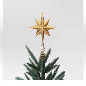 Wondershop Metallic Gold 8 point Star Tree Topper 14"